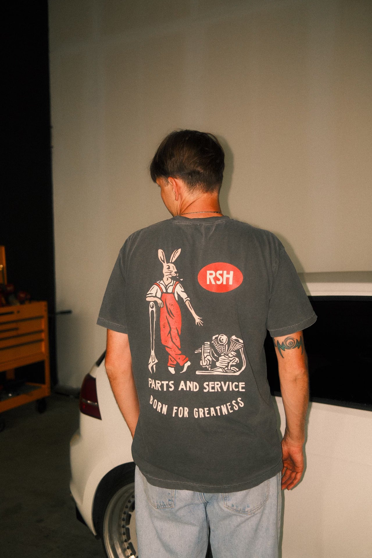 Jack The Mechanic Car T-shirt In Black