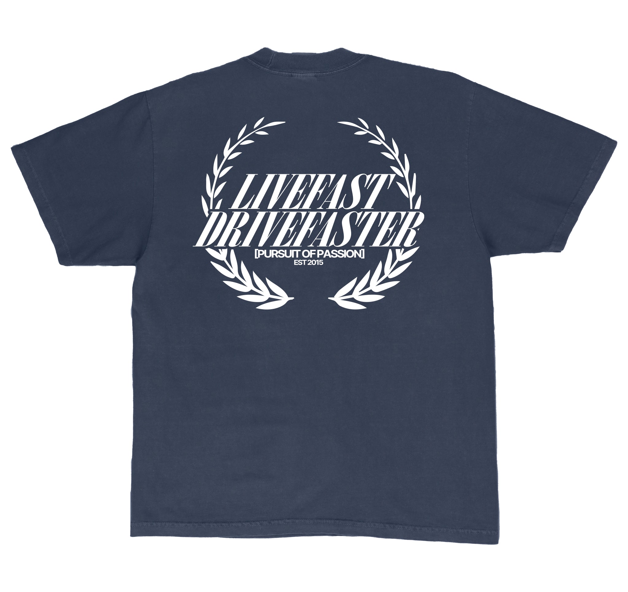Live Fast Drive Faster Racing T-shirt - Navy